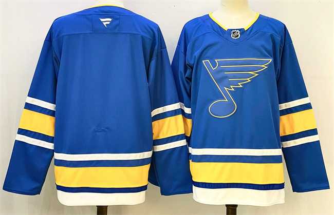 Men%27s St. Louis Blues Blank Blue 2025 Stitched Hockey Jersey