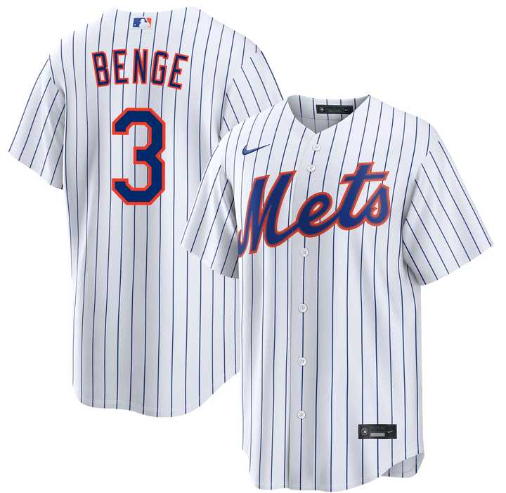 Men%27s New York Mets #3 Carson Benge 2026 White Cool Base Stitched Jersey Dzhi