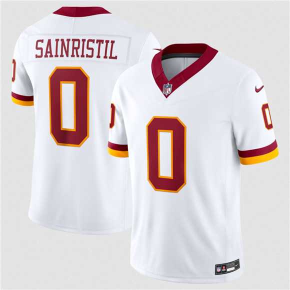 Men%27s Washington Commanders #0 Mike Sainristil White 2026 F.U.S.E. Vapor Limited Stitched Jersey Dzhi