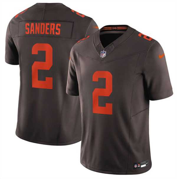 Men%27s Cleveland Browns #2 Shedeur Sanders Brown 2026 F.U.S.E. %27Alpha Dawg Edition%27 Vapor Limited Stitched Jersey Dzhi