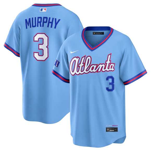Men%27s Atlanta Braves #3 Dale Murphy Powder Blue 2026 City Connect Stadium Stitched Jersey Dzhi