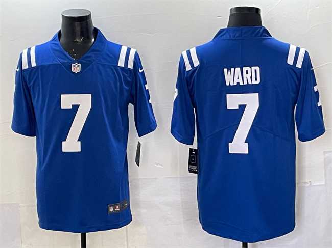 Men%27s Indianapolis Colts #7 Charvarius Ward Blue Vapor Limited Stitched Jersey