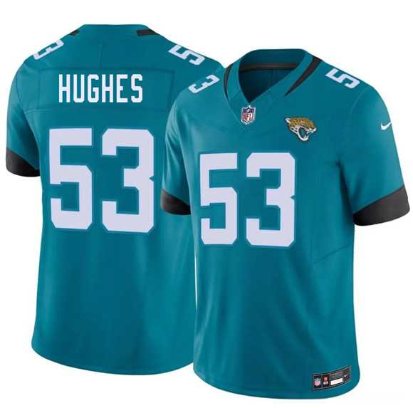 Men%27s Jacksonville Jaguars #53 Parker Hughes Teal 2026 Draft F.U.S.E. Vapor Untouchable Limited Stitched Jersey Dzhi