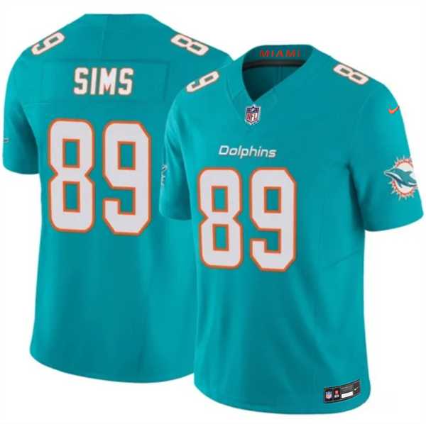 Men%27s Miami Dolphins #89 Ben Sims Aqua 2026 F.U.S.E. Vapor Limited Stitched Jersey Dzhi