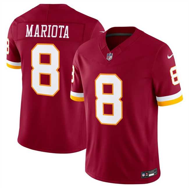 Men%27s Washington Commanders #8 Marcus Mariota Burgundy 2026 F.U.S.E. Vapor Limited Stitched Jersey Dzhi