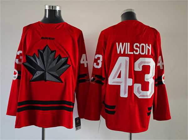 Men%27s Canada Hockey #43 Tom Wilson Red Stitched Jersey