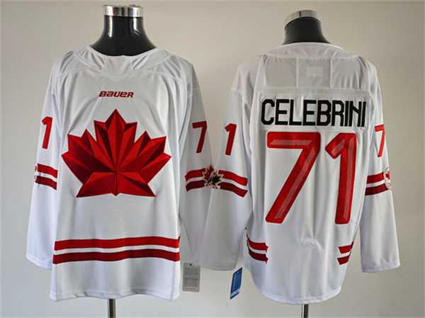 Men%27s Canada Hockey #71 Anthony Cirelli White Stitched Jersey