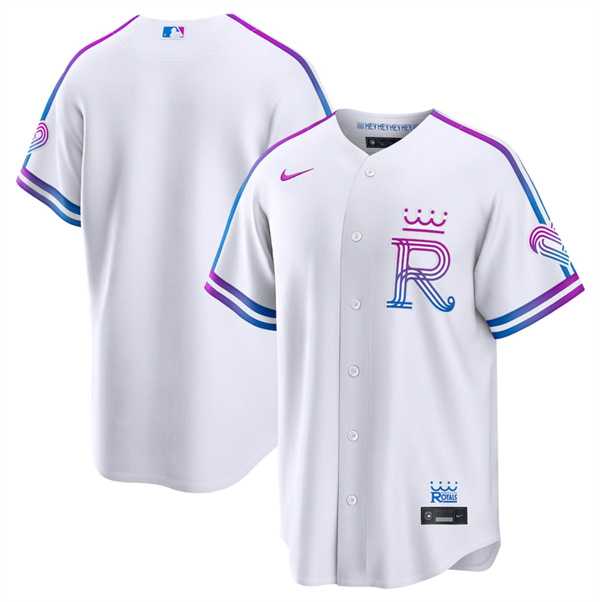 Men%27s Kansas City Royals Blank White 2026 City Connect Stadium Stitched Jersey Dzhi
