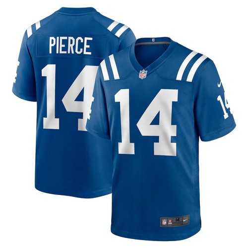 Men%27s Indianapolis Colts #14 Alec Pierce Nike Royal 2026 Official NFL Game Jersey Dzhi
