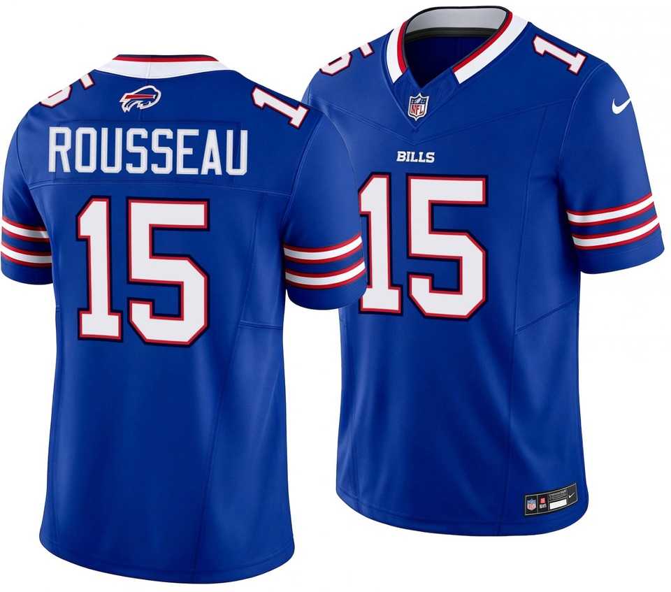 Men%27s Buffalo Bills #15 Gregory Rousseau Royal 2026 F.U.S.E.Vapor Untouchable Limited Stitched Jersey