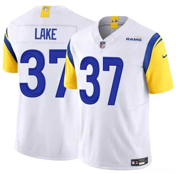 Men%27s Los Angeles Rams #37 Quentin Lake White 2025 F.U.S.E. Vapor Untouchable Stitched Jersey Dzhi