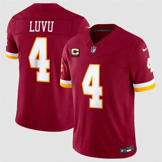 Men%27s Washington Commanders #4 Frankie Luvu Burgundy 2026 F.U.S.E. With 2-Star C Patch Vapor Limited Stitched Jersey