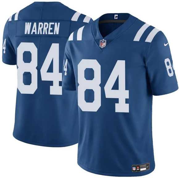 Men & Women & Youth Indianapolis Colts #84 Tyler Warren Blue Vapor Limited Stitched Jersey
