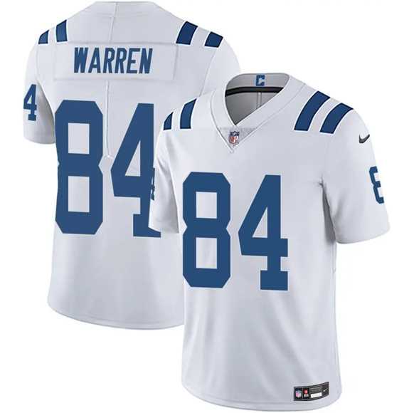 Men & Women & Youth Indianapolis Colts #84 Tyler Warren White Vapor Limited Stitched Jersey