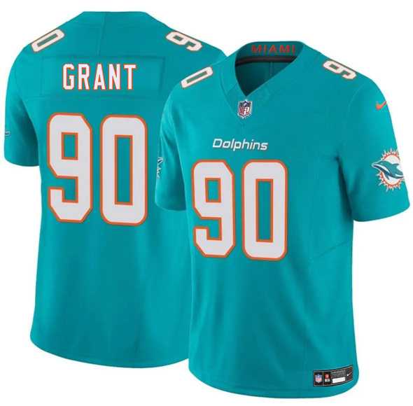 Men & Women & Youth Miami Dolphins #90 Kenneth Grant Aqua 2025 Draft F.U.S.E. Vapor Limited Stitched Jersey