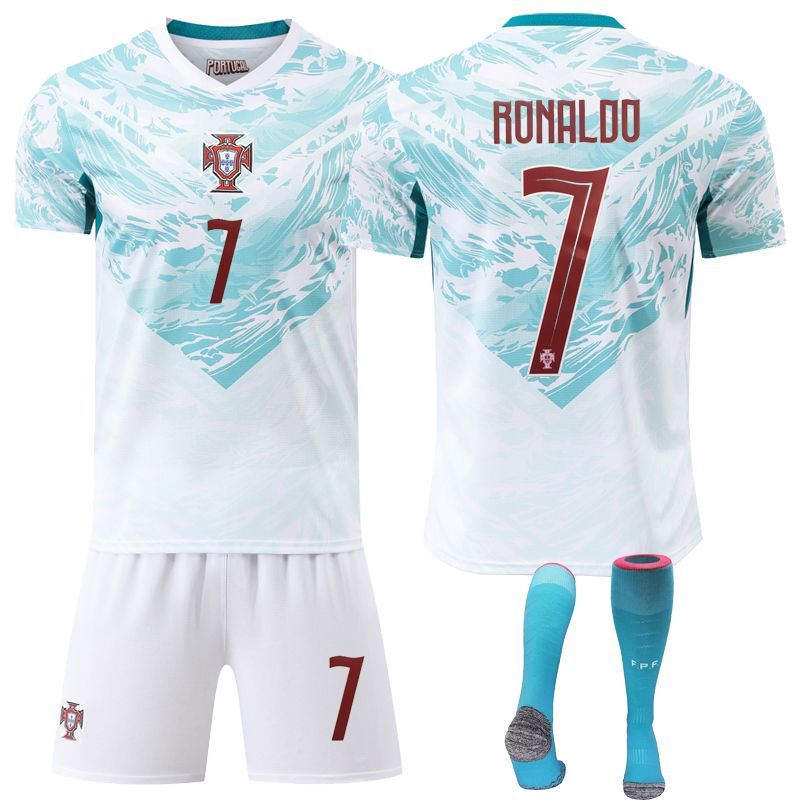 Men 2026 World Cup National Team Portugal away Green #7 Ronaldo Soccer Jersey