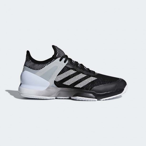 Mens Core Black/White Adidas Adizero Ubersonic 2 Clay Tennis Shoes 761NJQIG