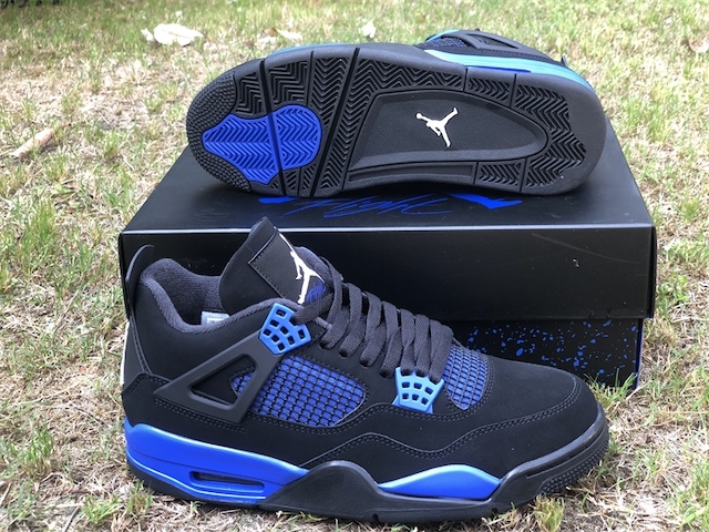 Air Jordan 4s Black And Blue