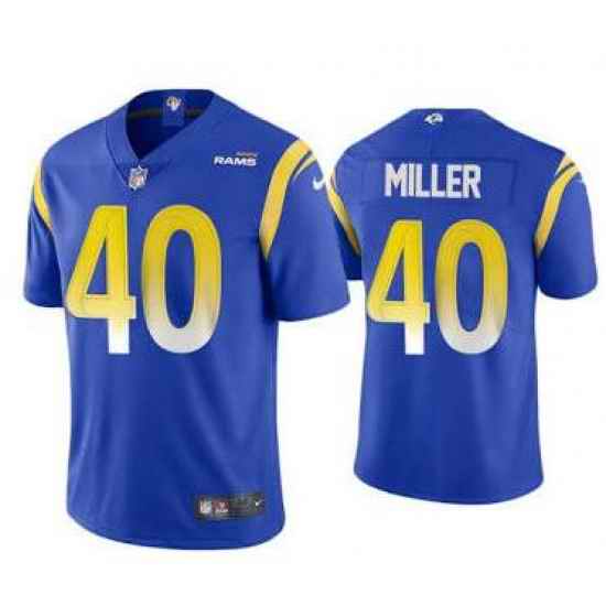 Men Los Angeles Rams Von Miller #40 Blue Stitched NFL Jersey