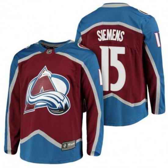 Men Colorado Avalanche #15 Duncan Siemens Red Stitched Jersey