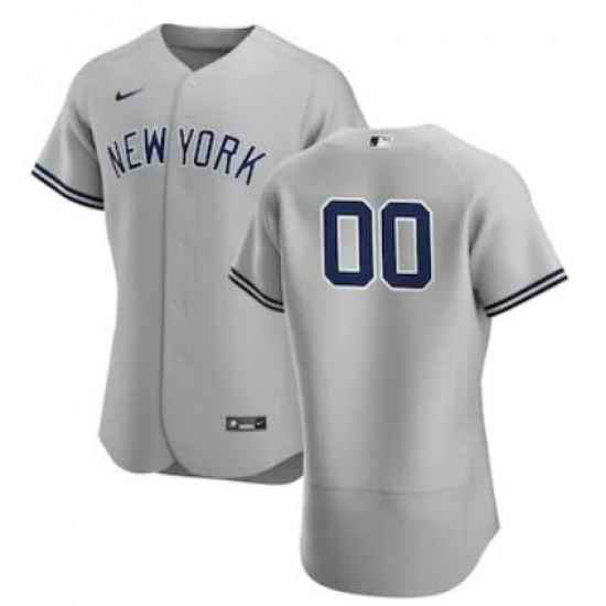 Men Women Youth Toddler New York Yankees Gray Custom Nike MLB Flex Base Jersey