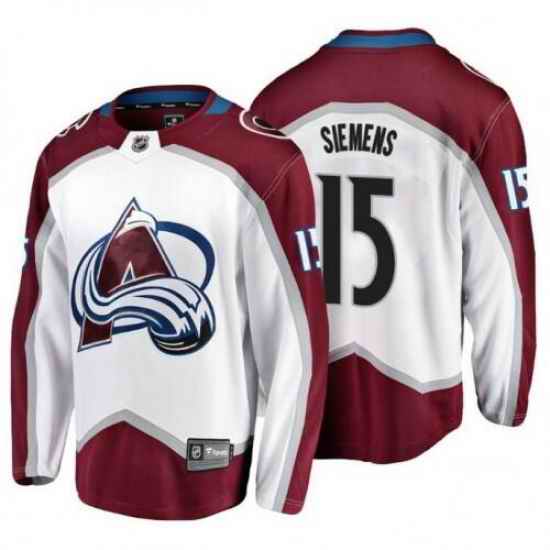 Men Colorado Avalanche #15 Duncan Siemens White Stitched Jersey