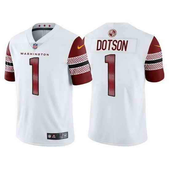 Men Washington Commanders #1 Jahan Dotson White Vapor Untouchable Stitched Football Jersey