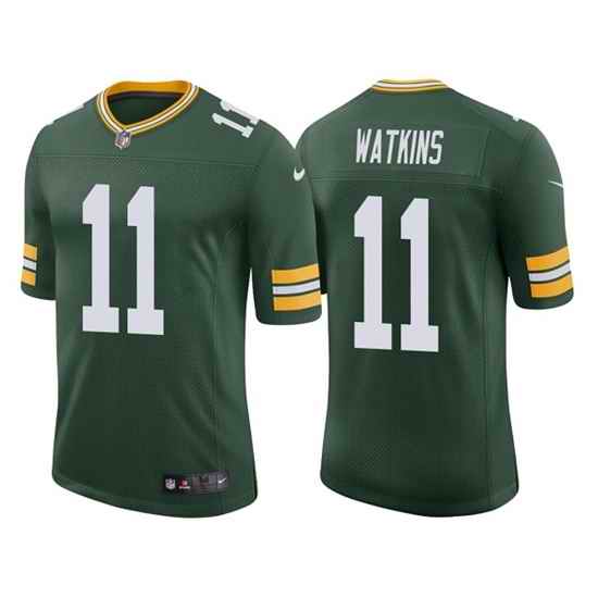 Men Green Bay Packers #11 Sammy Watkins Green Stitched Football Jersey