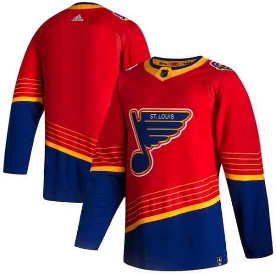 Men St.Louis Blues Blank Red 2020 #21 Reverse Retro Adidas Jersey