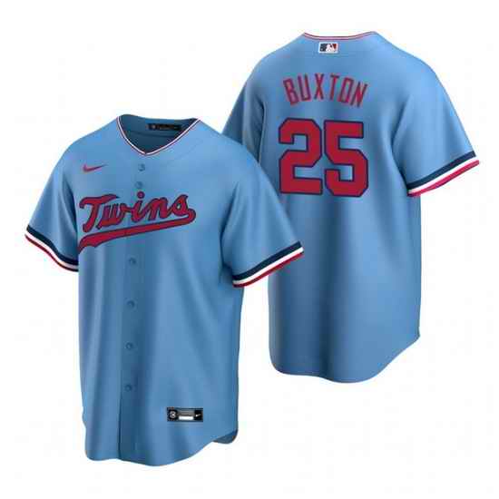 Men Minnesota Twins #25 Byron Buxton Blue Cool Base Stitched Jerseys