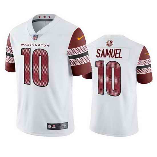 Men Washington Commanders #10 Curtis Samuel White Vapor Untouchable Stitched Football jersey