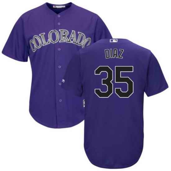 Youth Nike Colorado Rockies #35 Jairo Diaz Purple Black Base MLB Jersey