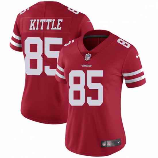 Women Nike San Francisco 49ers #85 George Kittle Red Vapor Untouchable Limited NFL Jersey