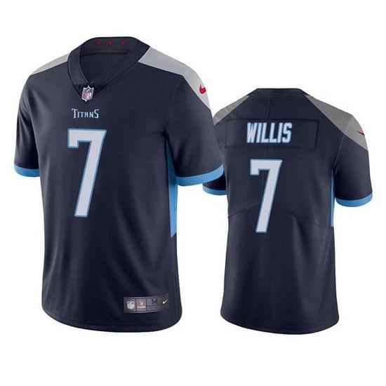 Men Tennessee Titans #7 Malik Willis Navy Vapor Untouchable Stitched jersey