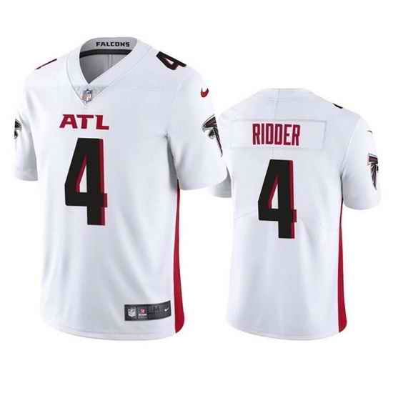 Men Atlanta Falcons #4 Desmond Ridder White Vapor Untouchable Limited Stitched Jersey