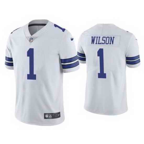 Men Dallas Cowboys #1 Cedrick Wilson White Vapor Limited Stitched Jersey