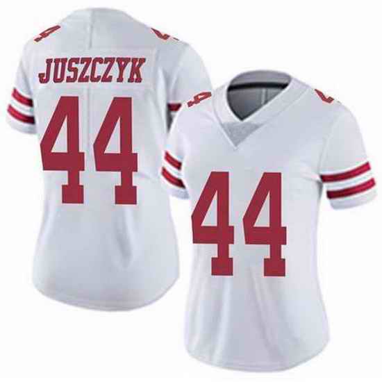 Women San Francisco 49ers Kyle Juszczyk #44 White Stitched NFL Vapor Untouchable Limited Jersey