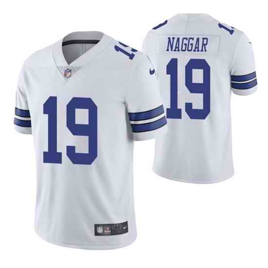 Men Dallas Cowboys #19 Chris Naggar White Vapor Limited Stitched Jersey