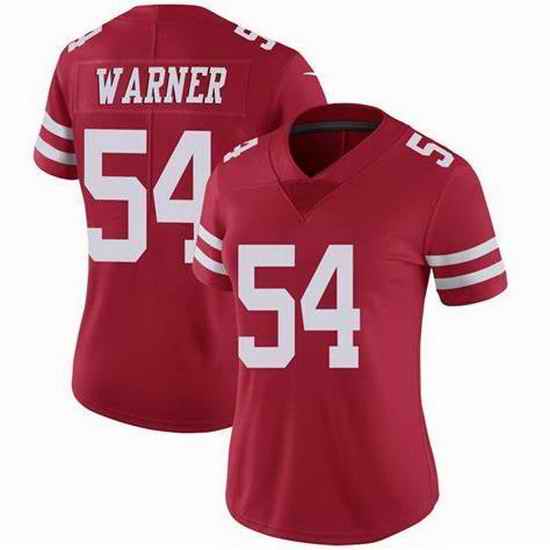 Women Nike San Francisco 49ers Fred Warner #54 Red Vapor Untouchable Limited NFL Jersey