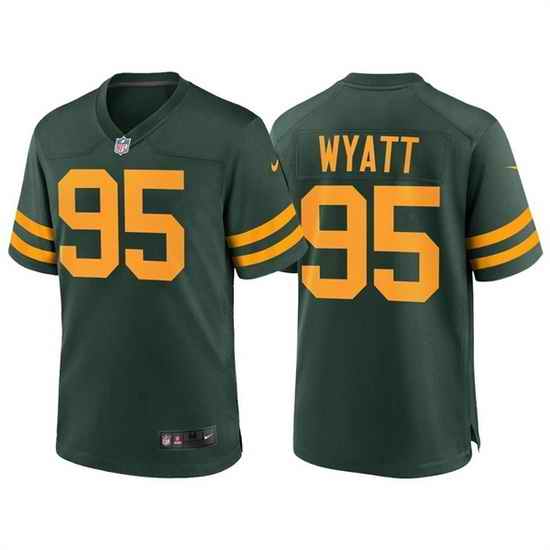 Men Green Bay Packers #95 Devonte Wyatt Green Stitched Football Jerseyy