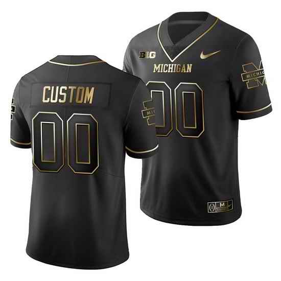 Michigan Wolverines Custom Black College Football Men'S Jersey