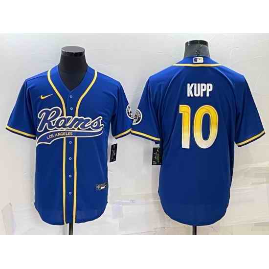 Men Los Angeles Rams #10 Cooper Kupp Royal Cool Base Stitched Baseball Jersey