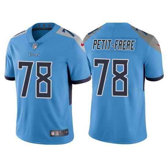 Men Tennessee Titans #78 Nicholas Petit Frere Blue Vapor Untouchable Stitched jersey