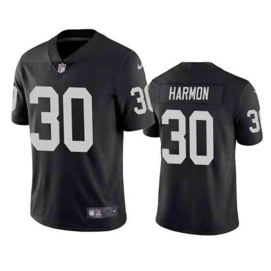 Men's Las Vegas Raiders #30 Duron Harmon Black Vapor Untouchable Limited Stitched Jersey