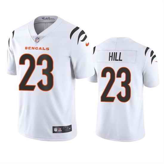 Men Cincinnati Bengals #23 Daxton Hill White Vapor Untouchable Limited Stitched Jersey