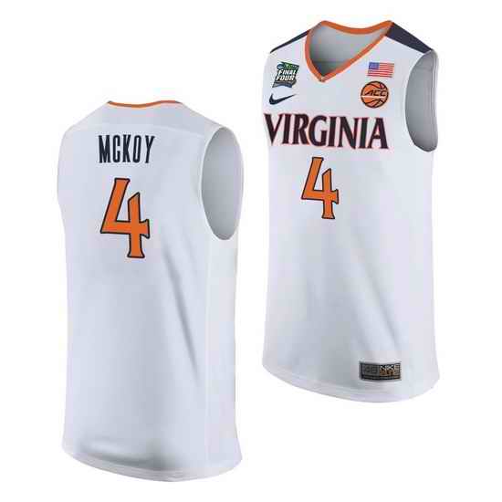 Virginia Cavaliers Justin Mckoy White Away Men'S Jersey