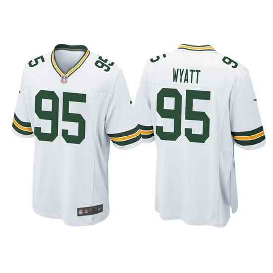 Men Green Bay Packers #95 Devonte Wyatt White Stitched Football Jersey