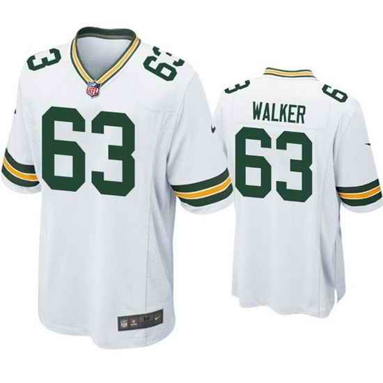 Men Green Bay Packers #63 Rasheed Walker White Stitched Football Jersey