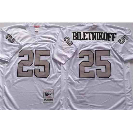 Men Las Vegas Raiders #25 Fred Biletnikoff White Limited Stitched jersey