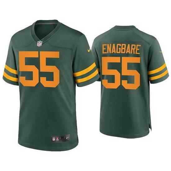 Men Green Bay Packers #55 Kingsley Enagbare Green Stitched Football Jersey